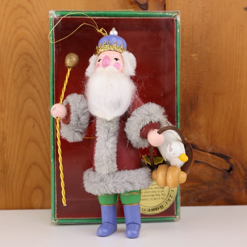 Vintage 1979 Sears Czechoslovakia King Wenceslaus Christmas Ornament Boxed
